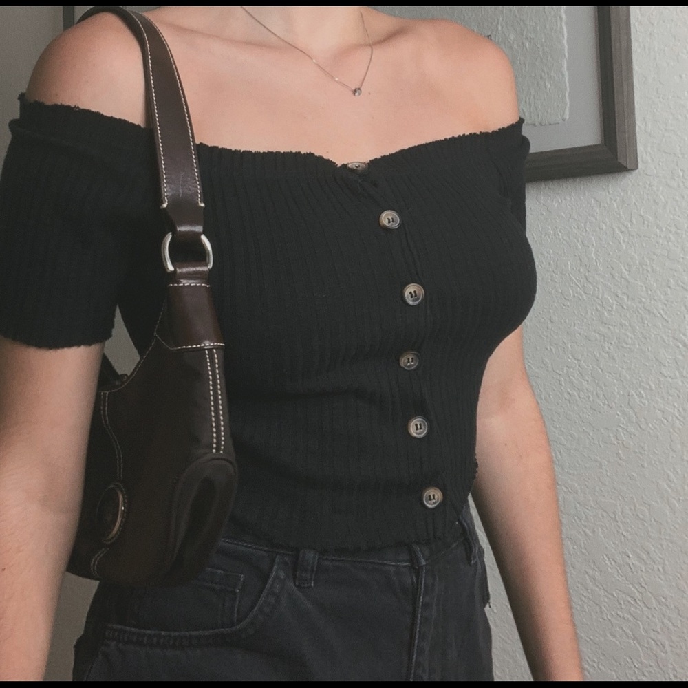 black off shoulder top